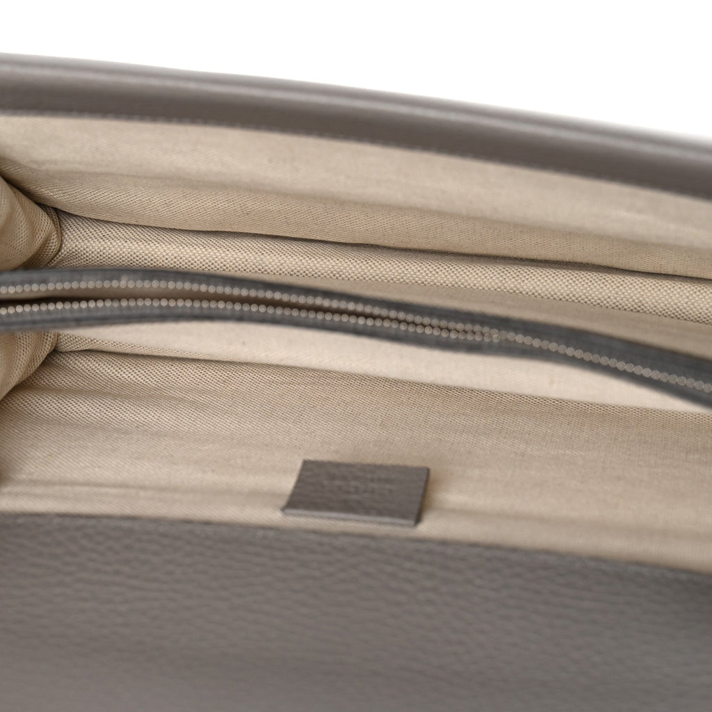 Gucci Pebbled Calfskin Small Dionysus Shoulder Bag Dusty Grey