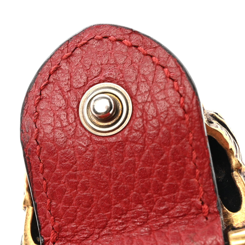 Gucci Calfskin Super Mini Dionysus Shoulder Bag Hibiscus Red