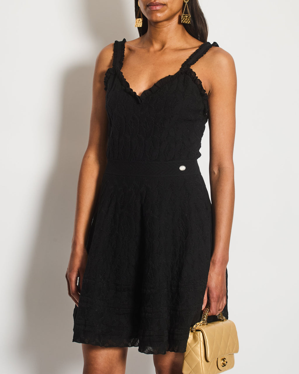 Chanel Black A-Line Lace Mini Dress Size FR 38 (UK 10)