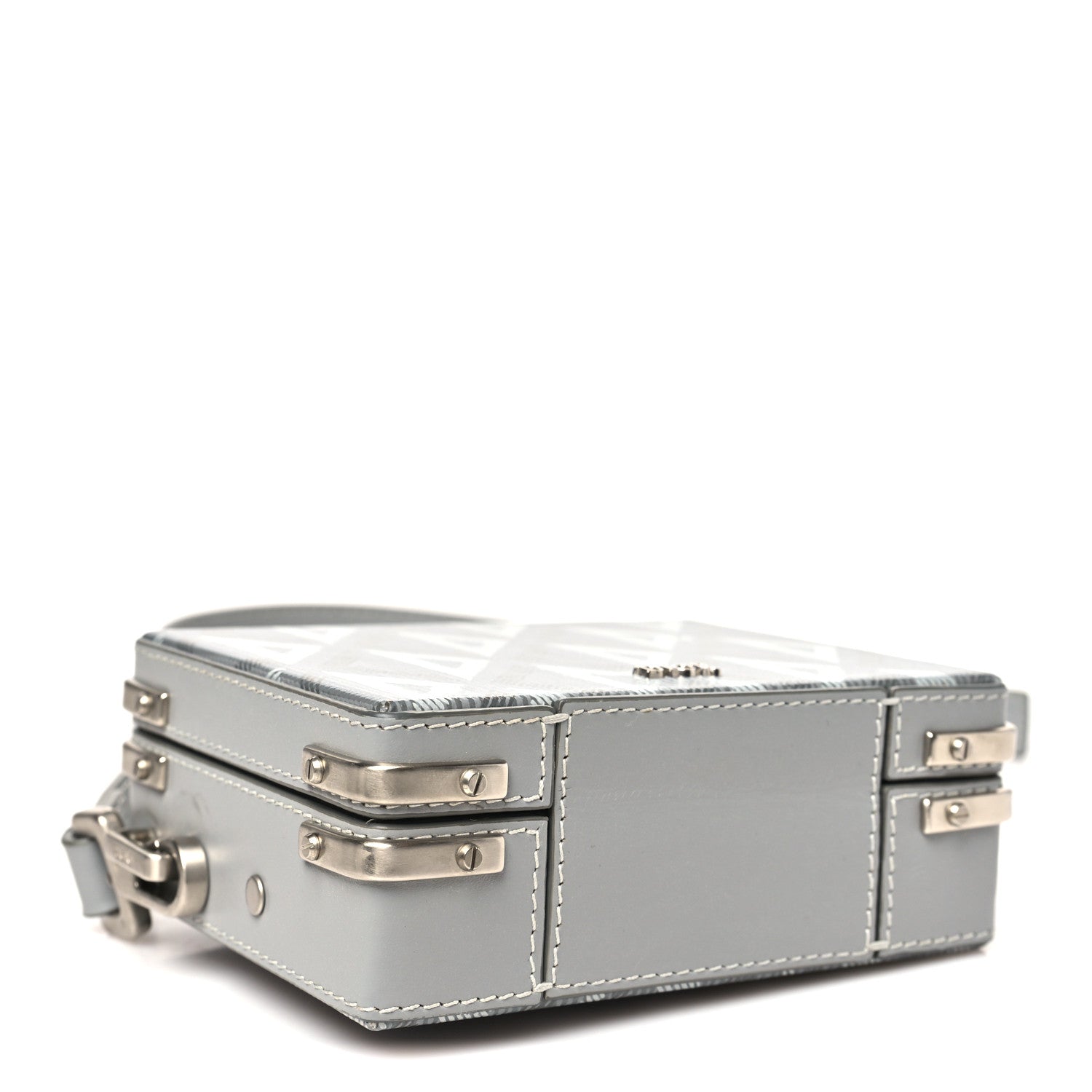 Christian Dior Coated Canvas CD Diamond Lock Mini Case  Gray