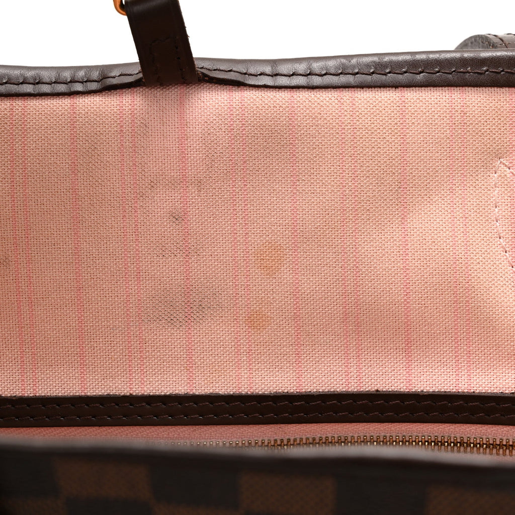 Louis Vuitton Damier Ebene Neo Neverfull MM Rose Ballerine