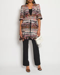 Chanel Paris/Dubai 2015 Pink Fantasy Set Frayed Tweed Short Sleeve Jacket Size FR 34 (UK 6)