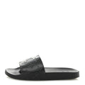 Louis Vuitton Rubber Embossed Monogram Mens Waterfront Mules 7.5 Black