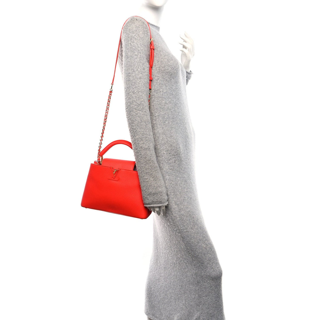 Louis Vuitton Taurillon Capucines BB Tonic Orange