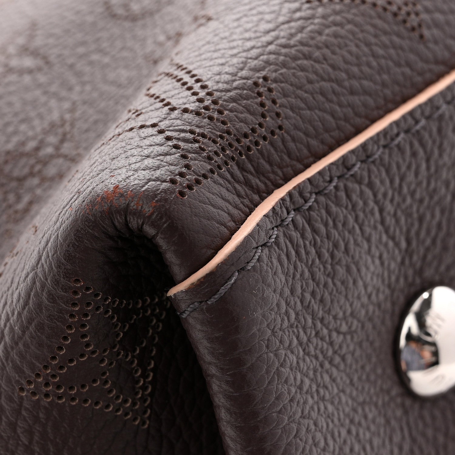 Louis Vuitton Mahina Carmel Hobo Chocolate