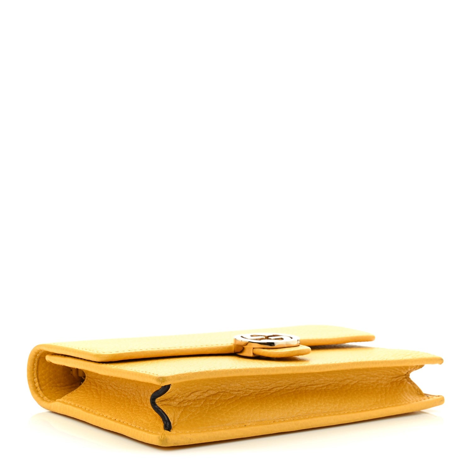 Gucci Dollar Calfskin Interlocking G Chain Wallet New Buttercup