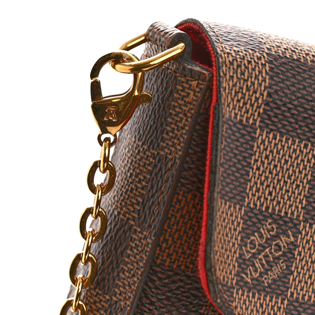 Louis Vuitton Damier Ebene Pochette Felicie Chain Wallet