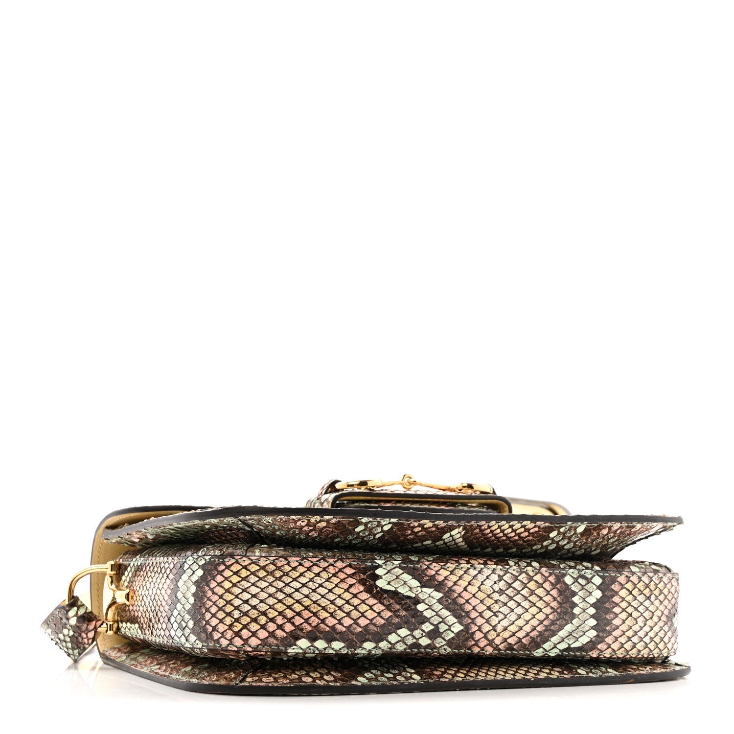 Gucci Snakeskin Horsebit 1955 Shoulder Bag Multicolor