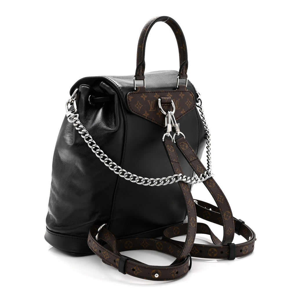 Louis Vuitton Lambskin Monogram Montsouris Vibe PM Black