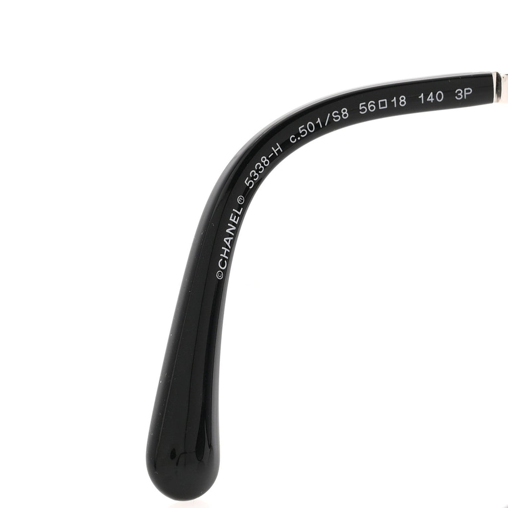 Acetate Pearl Polarized Winter Butterfly Sunglasses 5338-H Black