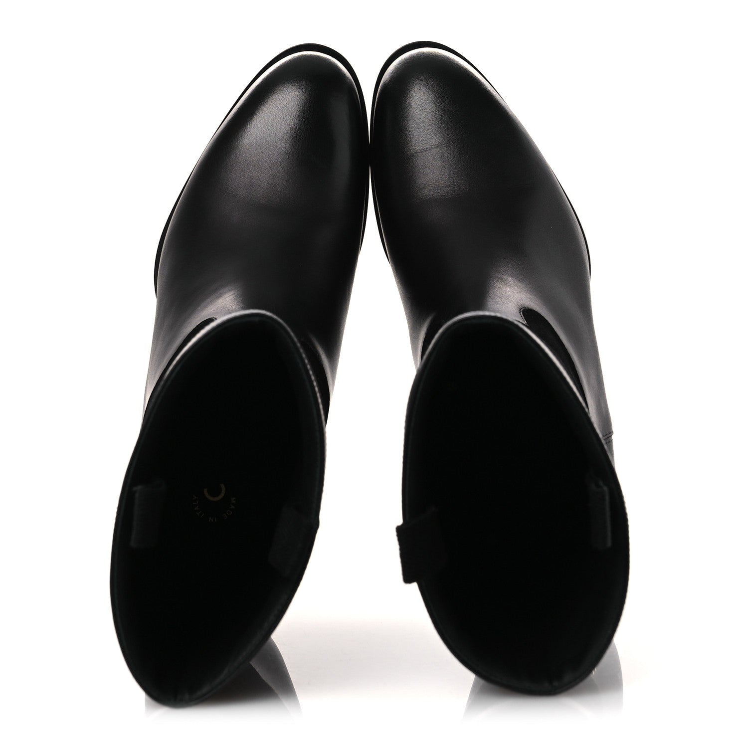 Chanel Suede Calfskin CC Short Boots 37 Black