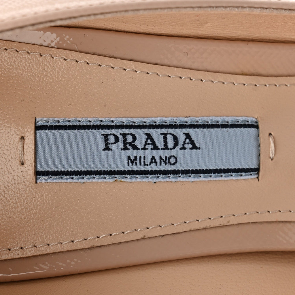 Prada Saffiano Patent Pumps 38.5 Cipria