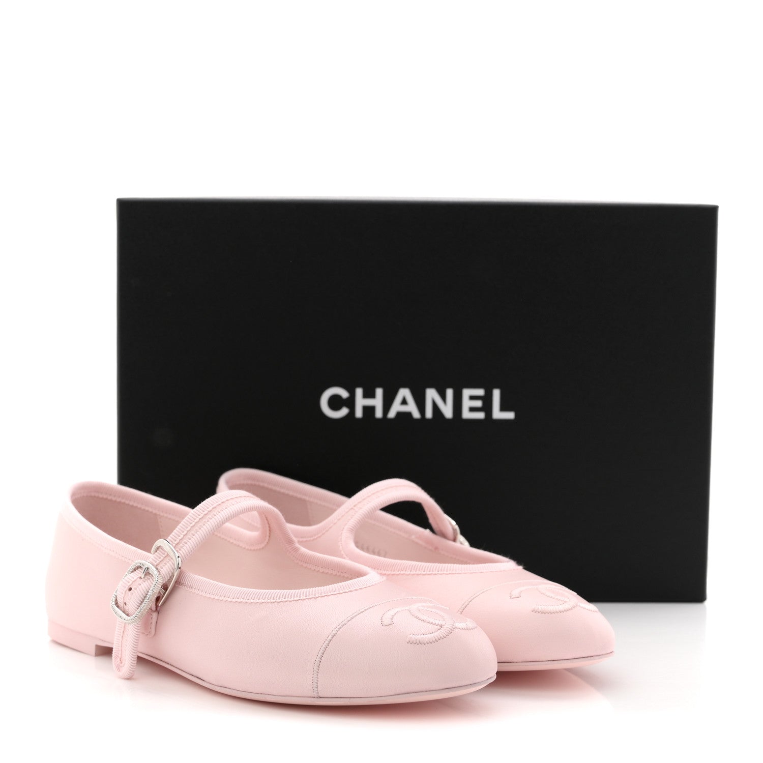 Lambskin Mary Jane Flats 38 Light Pink