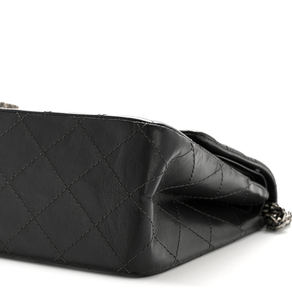 Chanel Aged Calfskin Quilted 2.55 Reissue 227 Flap Dark Grey