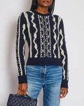 Chanel 18 Pre Fall Paris Hamburg Knitted Glitter Jumper Size FR 38 (UK 10)