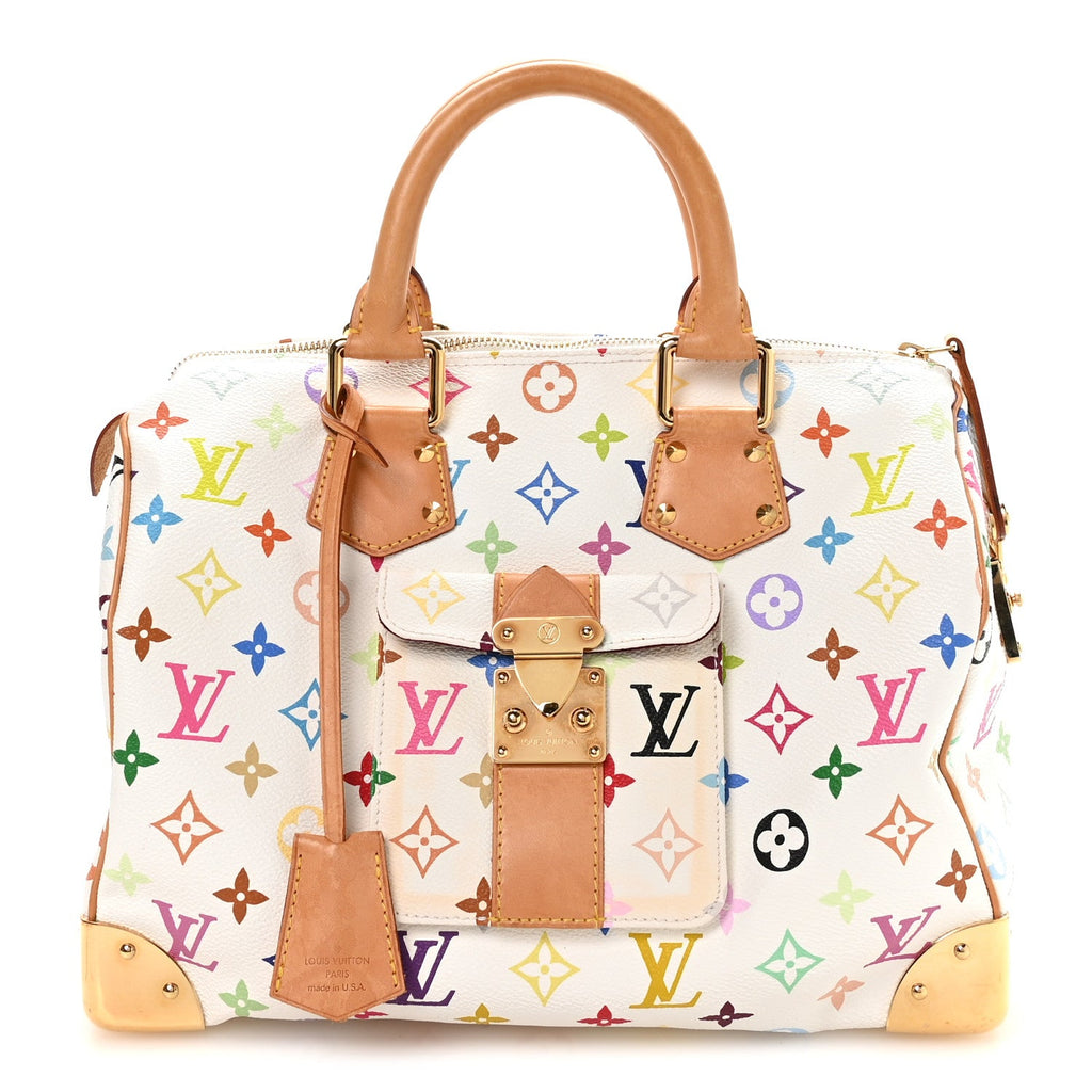 Louis Vuitton Monogram Multicolor Speedy 30 White