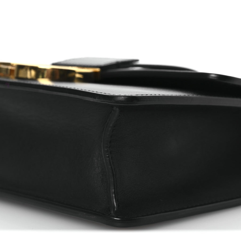 Christian Dior Box Calfskin 30 Montaigne Flap Bag Black