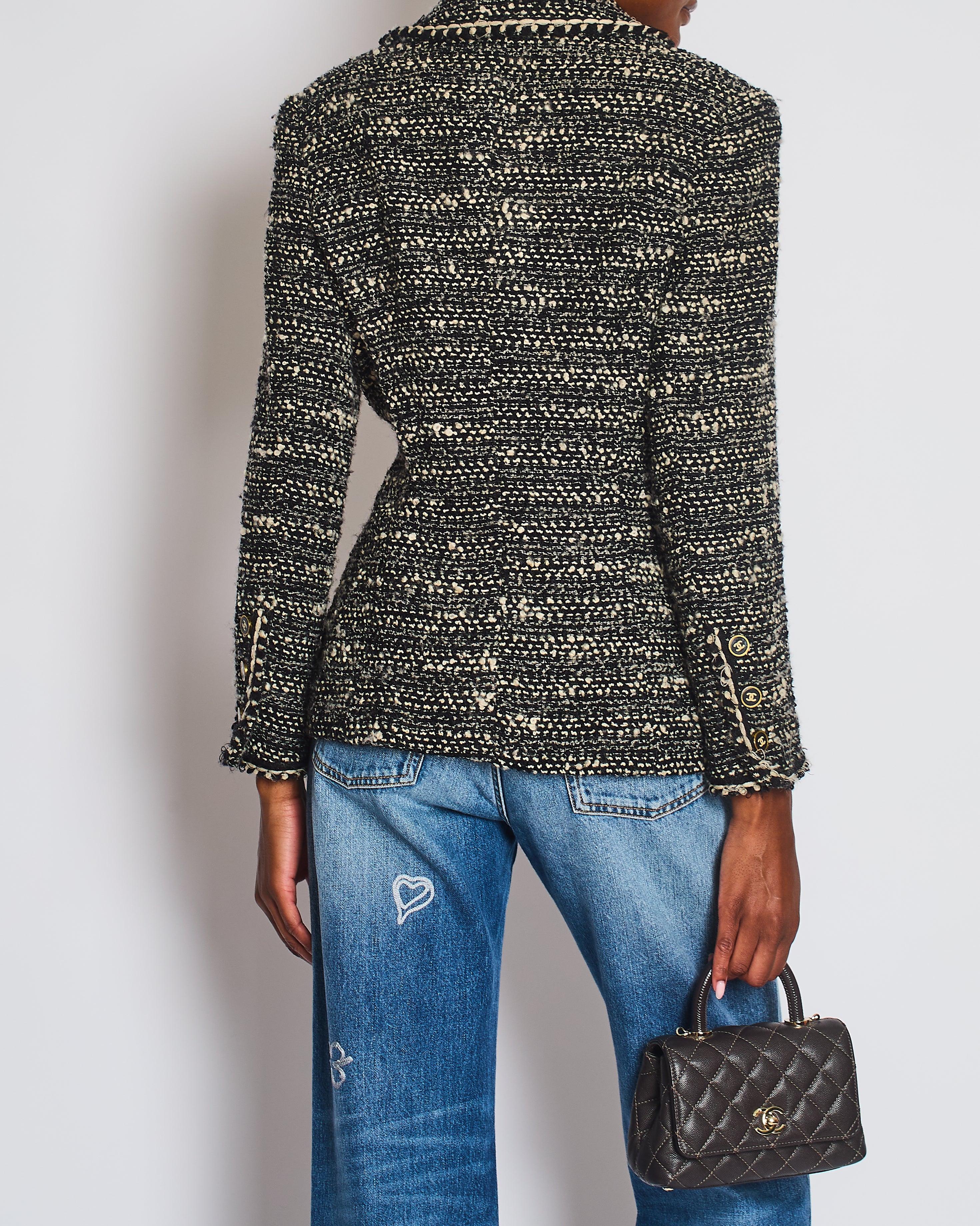 Chanel 94A Single Breasted Wool Jacket with CC Button Detail Size FR 38 (UK 10)