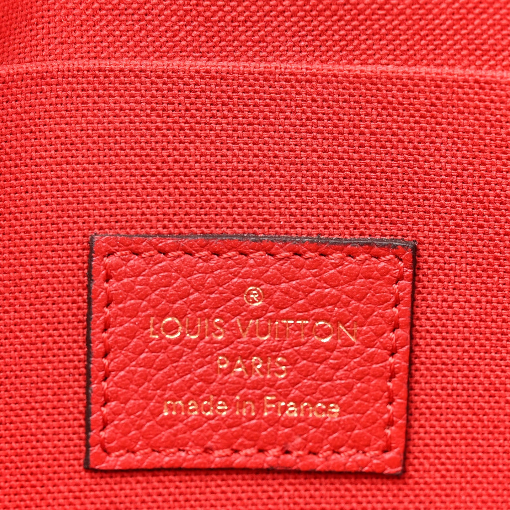 Louis Vuitton Empreinte Pochette Felicie Chain Wallet Scarlet
