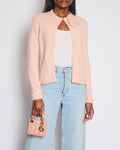 Chanel 05/S Vintage Pink Cashmere Cardigan with Floral Crystals Size FR 38 (UK 10)