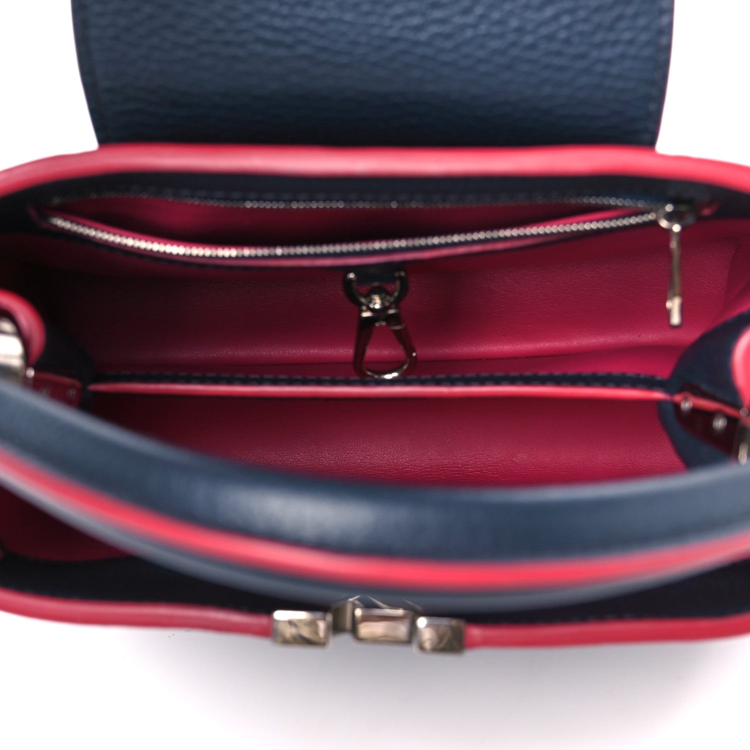 Louis Vuitton Taurillon Capucines BB Marine Rouge