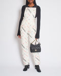 Chanel Fall 2021 White Quilted Ski Jumpsuit with Crystal Logo Details Size FR 34 (UK 6)