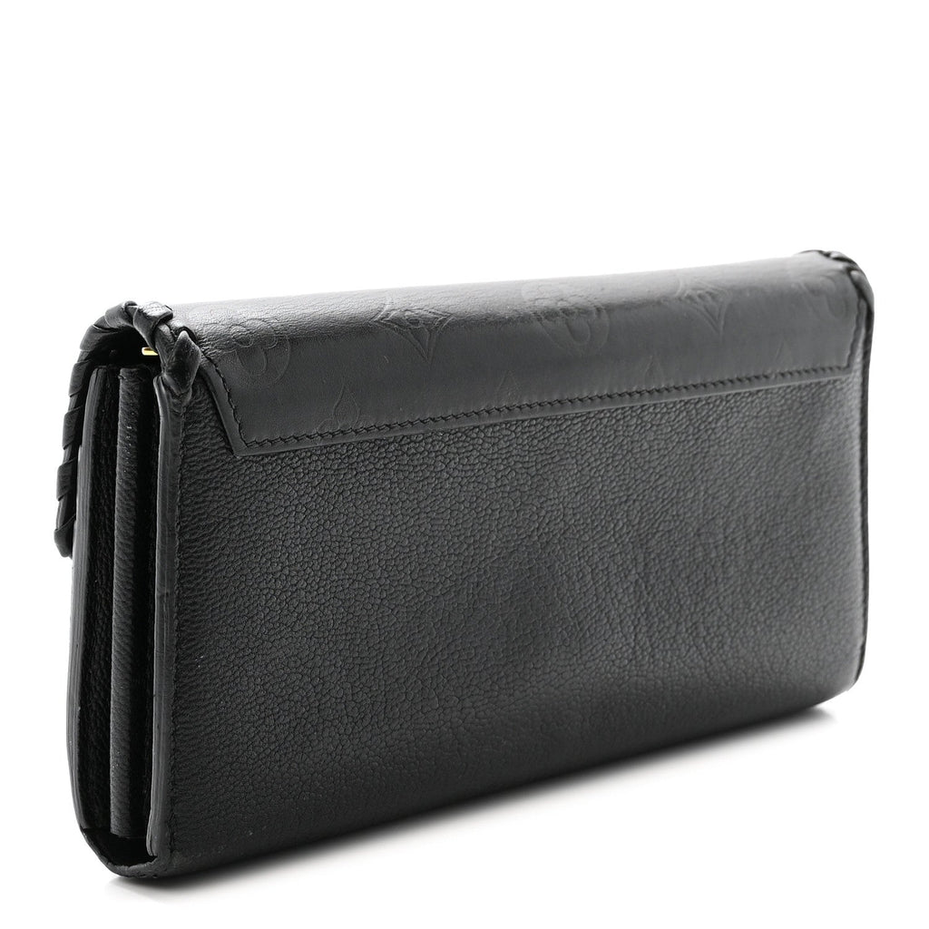 Louis Vuitton Monogram Cuir Plume Very Wallet Black