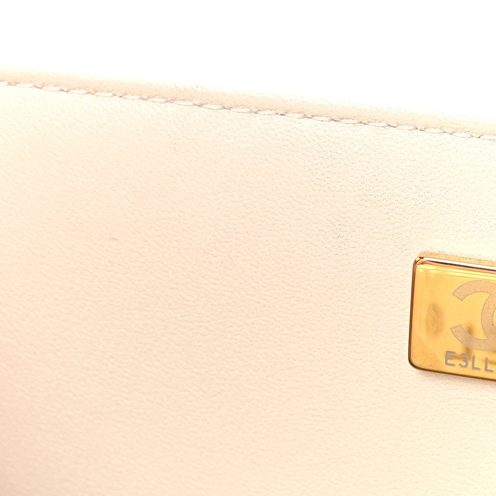 Chanel Iridescent Caviar Quilted Medium Boy Flap White