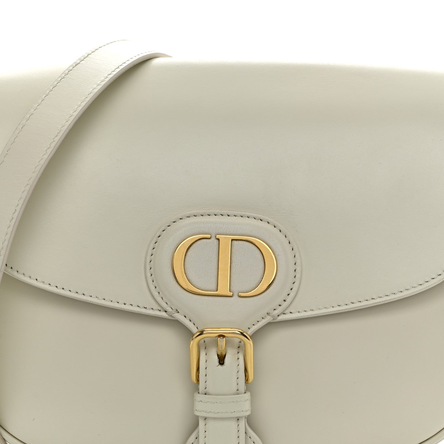 Christian Dior Box Calfskin Medium Bobby Flap Latte