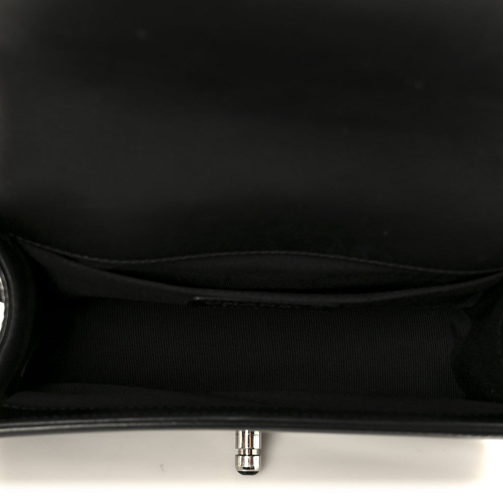 Chanel Patent Calfskin Quilted Small Boy Flap Plexiglass Black