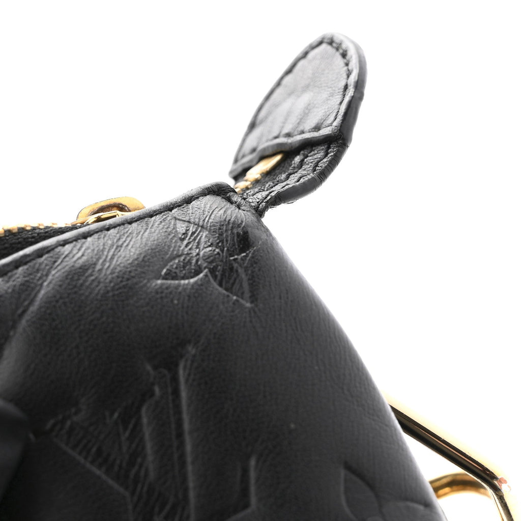 Louis Vuitton Lambskin Embossed Monogram Coussin MM Black