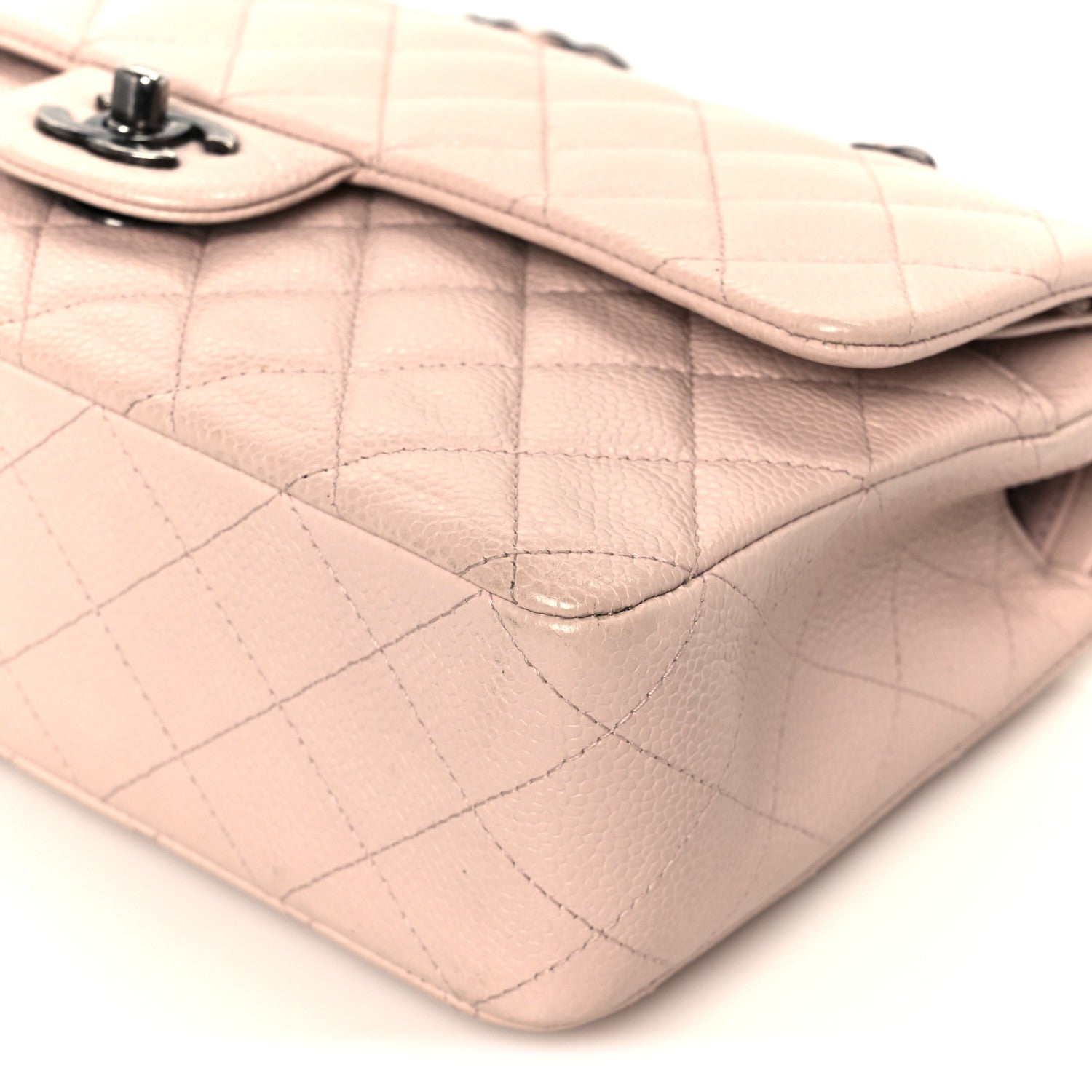Chanel Caviar Quilted Medium Double Flap Light Pink
