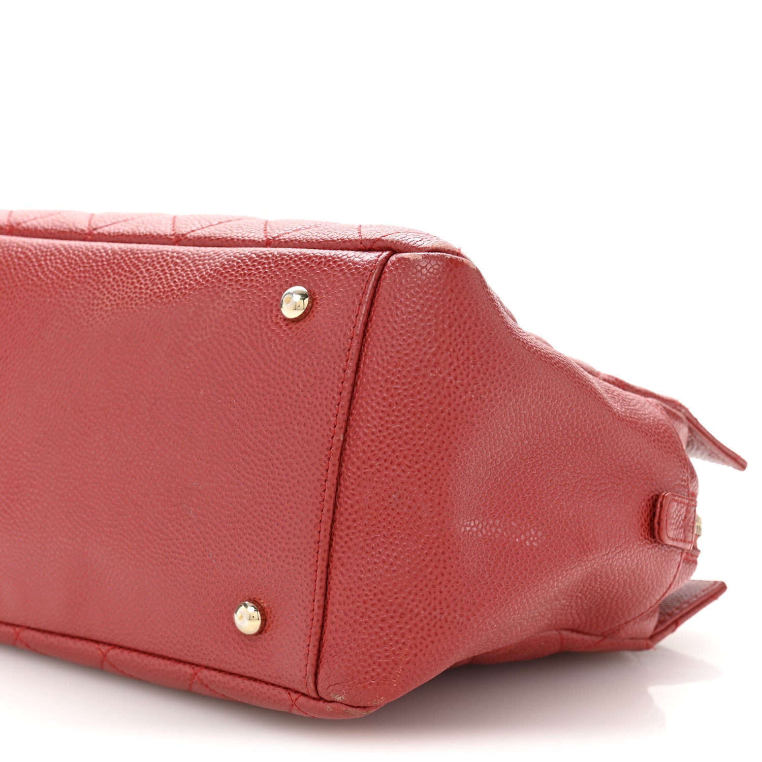 Chanel Caviar Quilted Petit Timeless Shopping Tote PTT Red