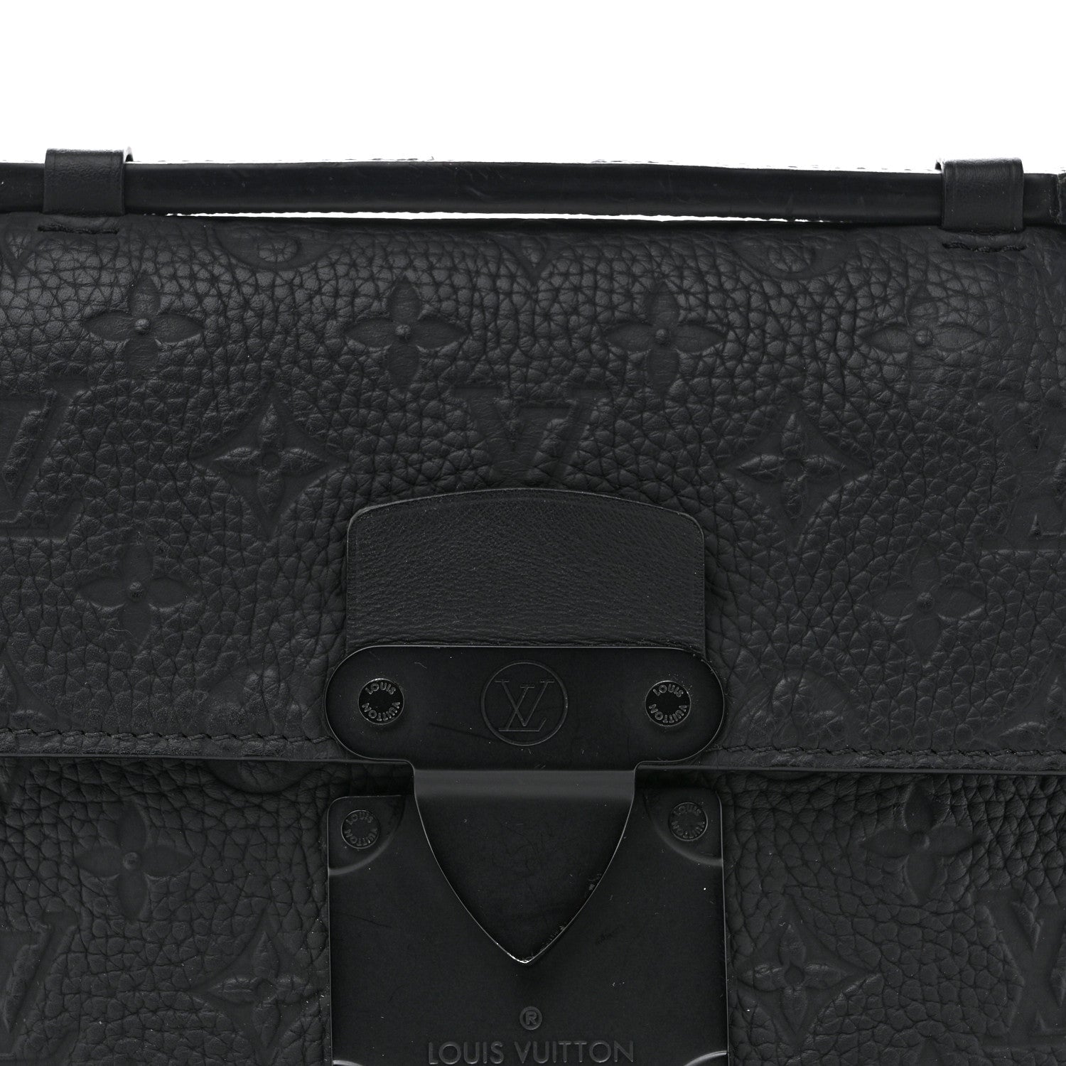 Louis Vuitton Taurillon Monogram S Lock Sling Bag Black