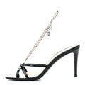 Gucci Vernice Crystal Sandals 37 Black