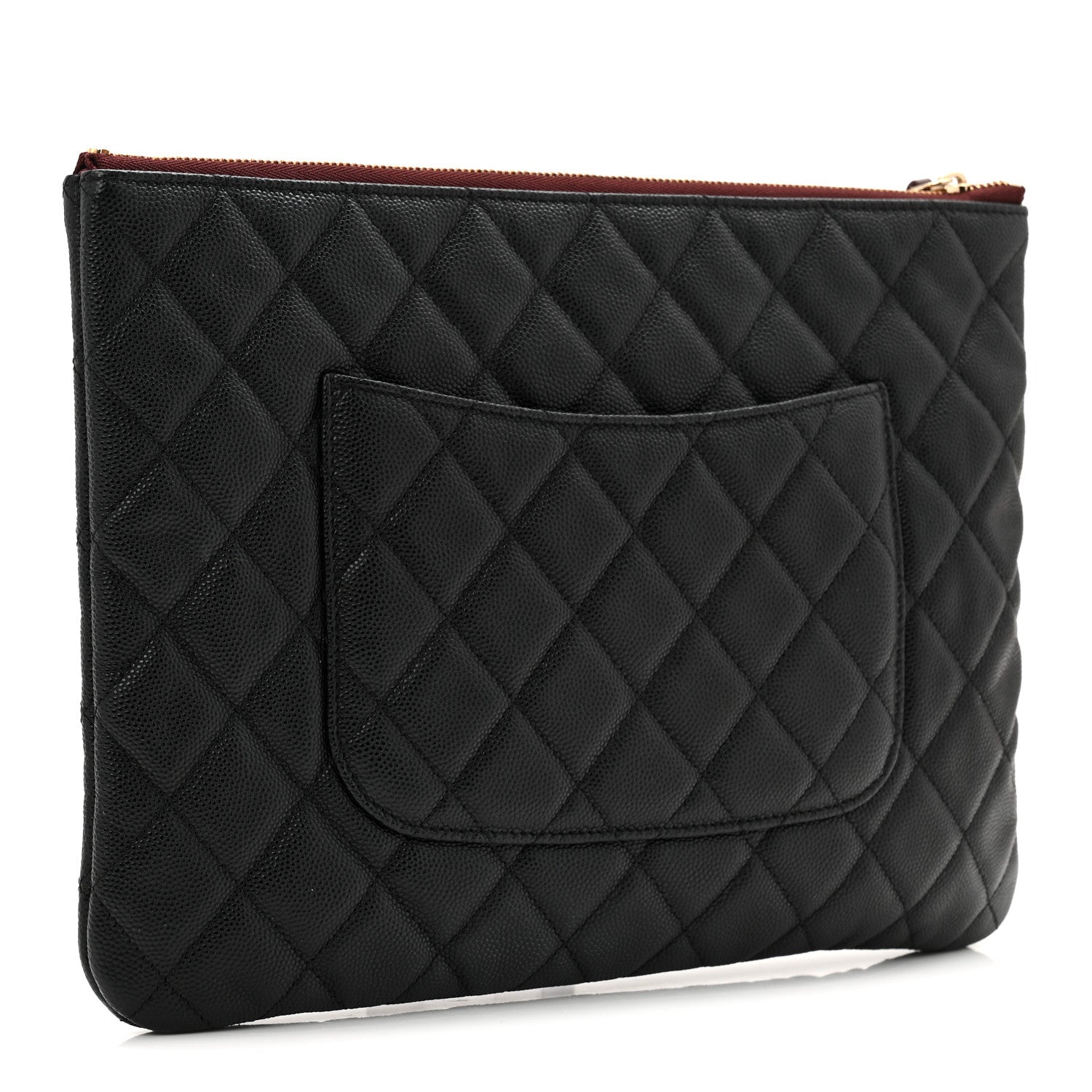 Caviar Quilted Medium Cosmetic Case Black