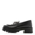 Calfskin Metal CC Loafers 35 Black