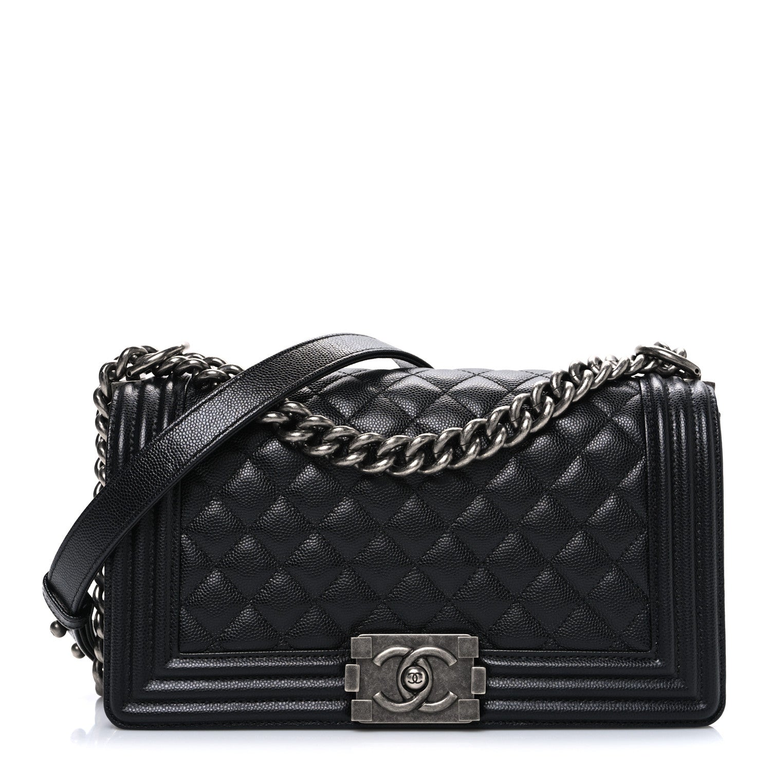 Chanel Caviar Quilted Medium Boy Flap Black