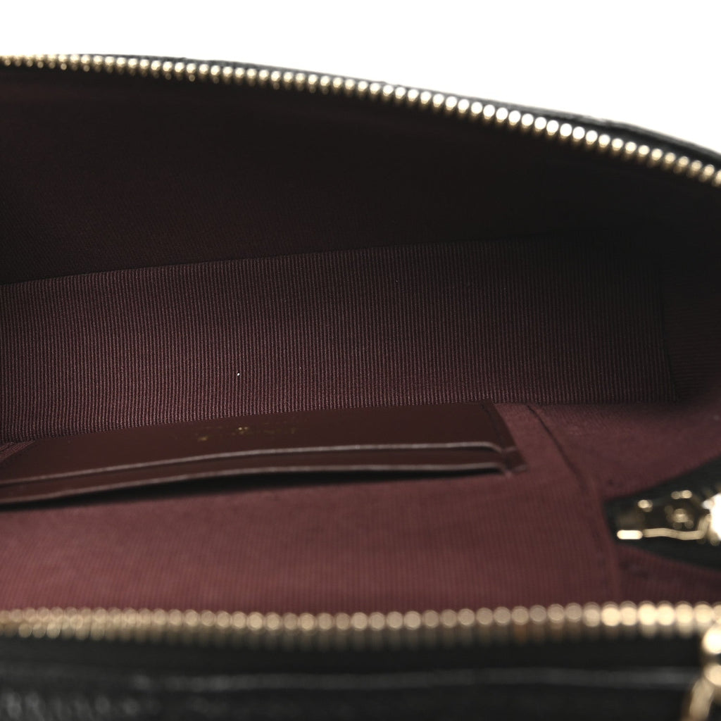 Chanel Caviar Quilted Top Handle Slim Vanity With Chain Black