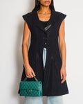 Chanel 12K Navy Sleeveless Gilet Dress with Pocket, Tweed and CC Hexagon Buttons Size FR 38 (UK 10)