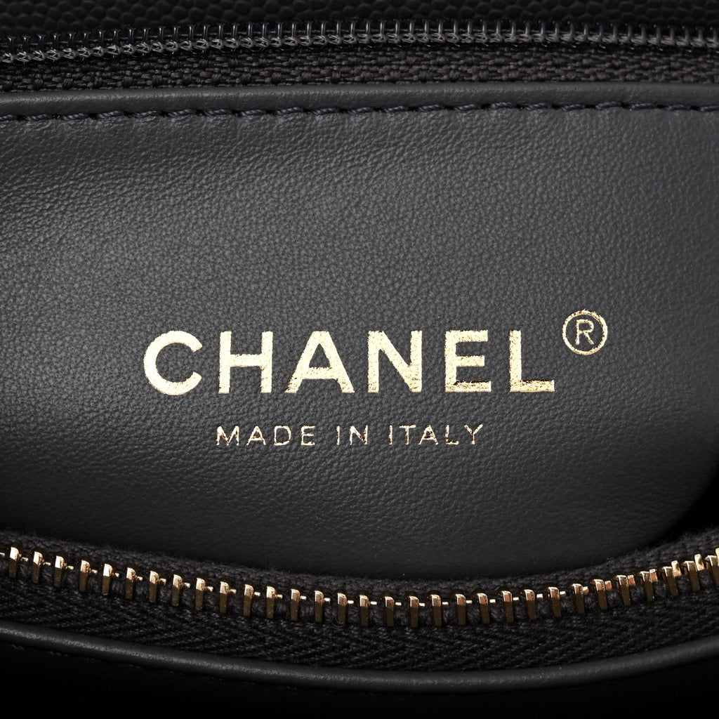 Chanel Caviar Quilted Small Coco Handle Flap Dark Grey