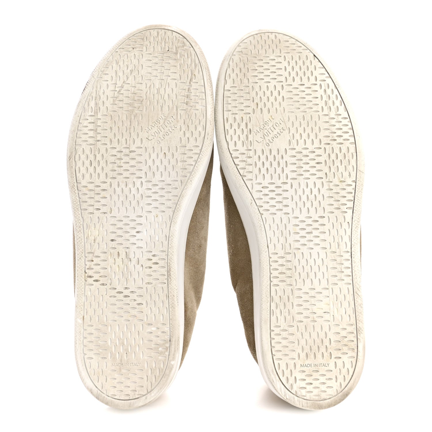 Louis Vuitton Suede Calfskin LV Soft Sneakers 9 Beige