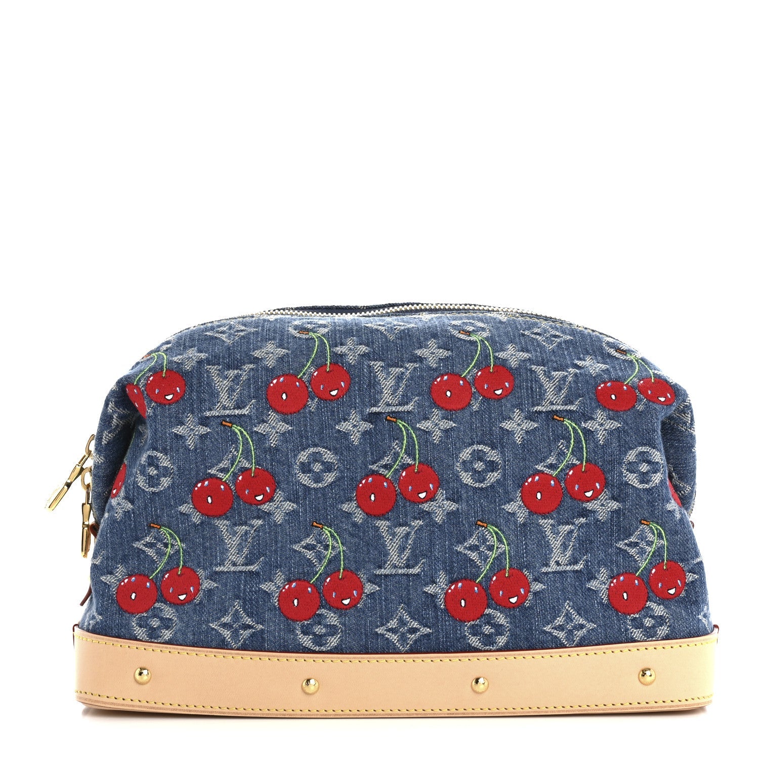 Louis Vuitton LV X TM Monogram Denim Cerises Cosmetic Pouch GM