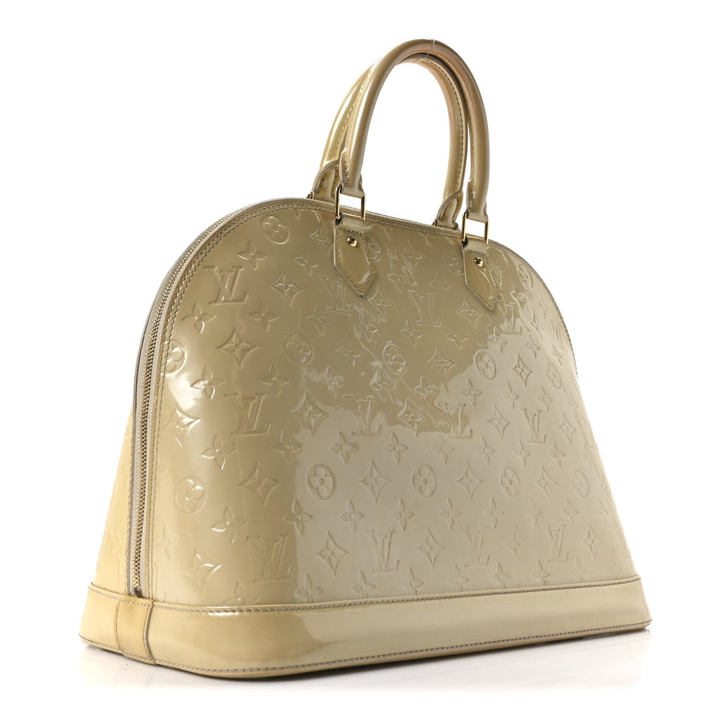 Louis Vuitton Vernis Alma GM Blanc Corail