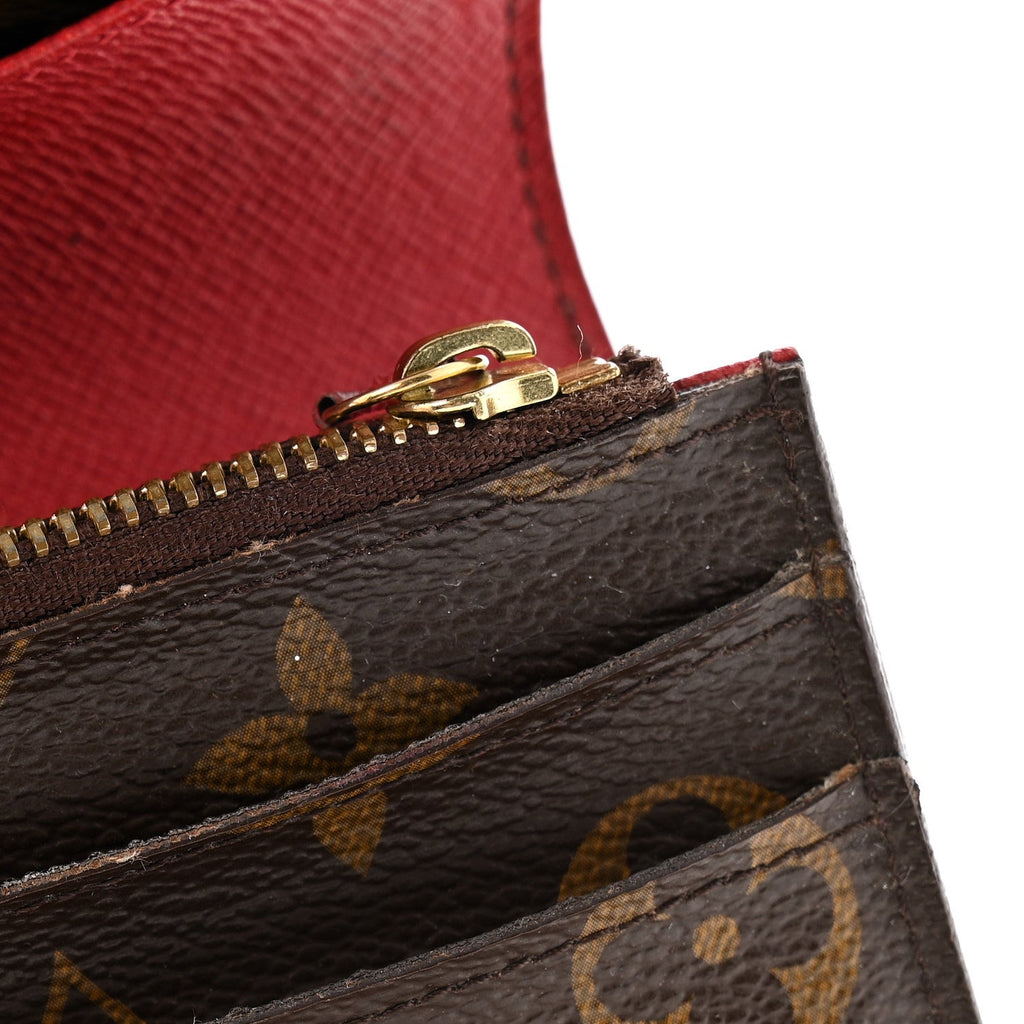 Louis Vuitton Monogram Emilie Wallet Rouge