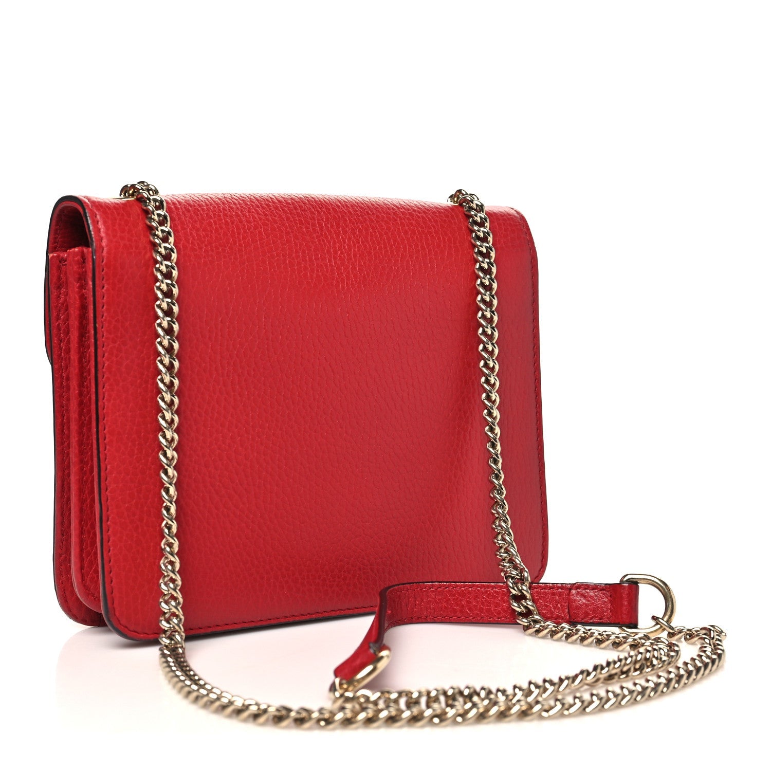 Gucci Dollar Calfskin Small Interlocking G Shoulder Bag Red