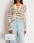 Chanel 06/C Cream V-Neck Long Sleeve Jumper with Gabrielle CC Logo Detail Size FR 38 (UK 10)