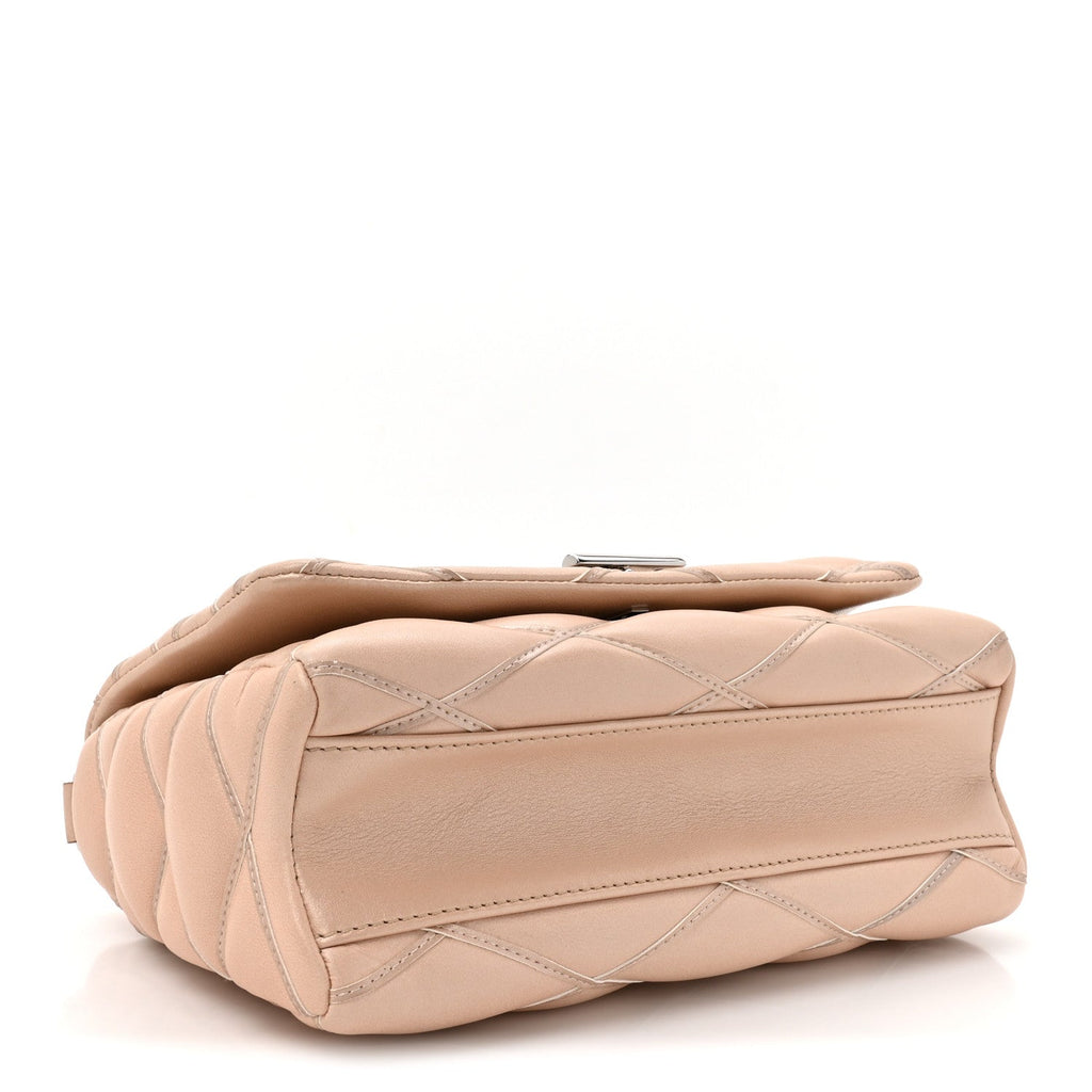 Louis Vuitton Lambskin Malletage GO-14 PM Champagne