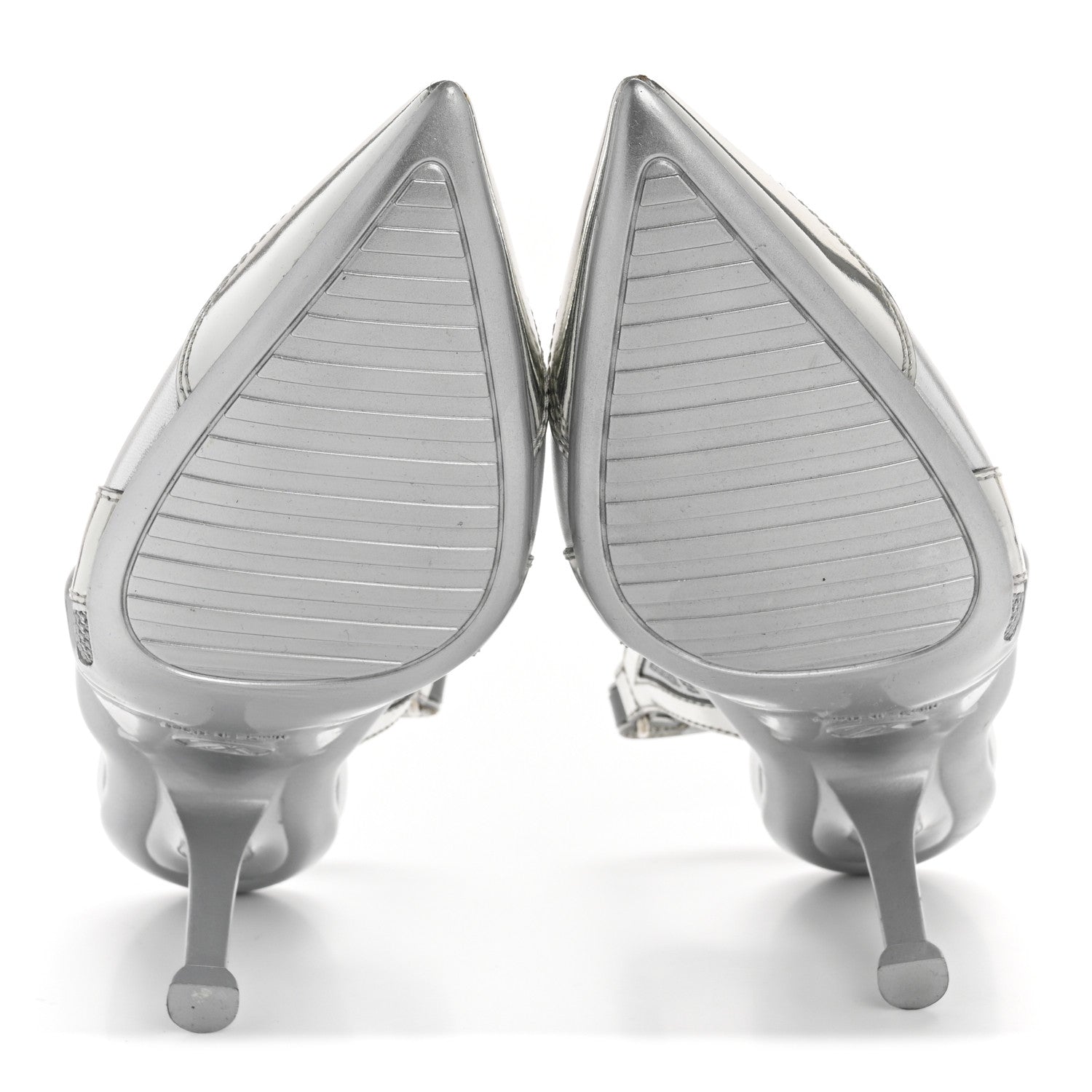 Louis Vuitton Metallic Lambskin Archlight Slingback Pumps 37.5 Argent