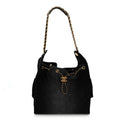 Chanel Washed Denim Quilted Medium Chanel 25 Handbag Black